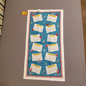 2014 Moda Home Linens Vintage Zodiac Calendar Kitchen Tea Towel Horoscope